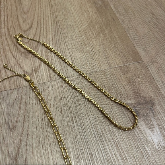 Madewell Gold Paperclip Chain And Rope Chain Bundle - Picture 11 of 15